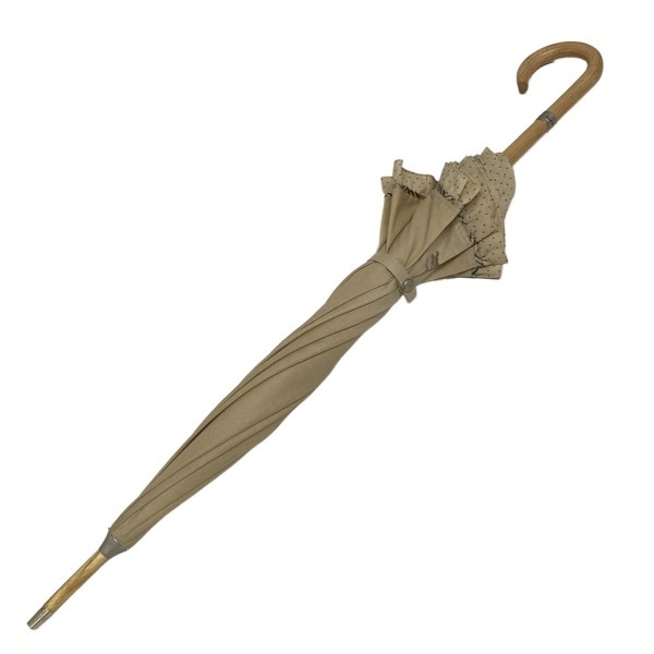 バーバリー BURBERRY/Burberry 日傘 - ベージュ×ダークブラウン×マルチ 日傘/チェック柄/ドット柄/フリル 傘