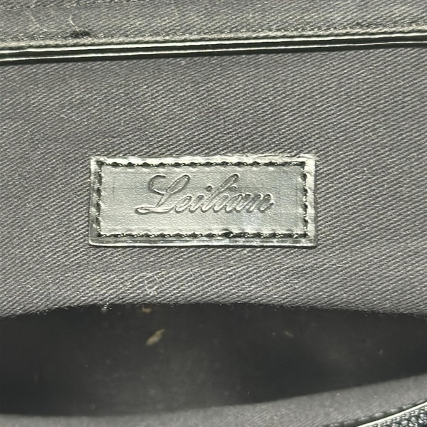 レリアン Leilian ハンドバッグ - レザー 黒 花柄/型押し加工 バッグ_画像8