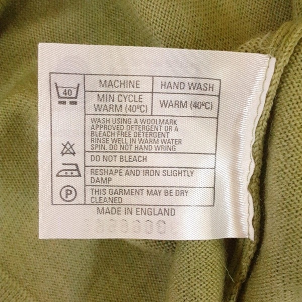 ジョンスメドレー JOHN SMEDLEY ベスト サイズS - イエローグリーン×マルチ レディース アーガイル 美品 トップス_画像5