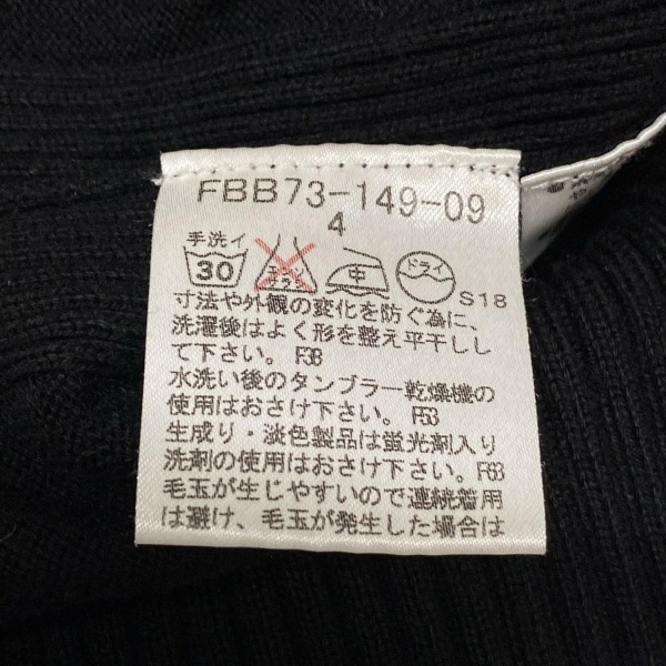 バーバリーロンドン Burberry LONDON 長袖セーター/ニット サイズ4 XL - 黒 レディース Vネック/秋・冬物/襟取り外し可 トップス_画像5