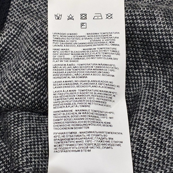 アルマーニジーンズ ARMANIJEANS 長袖セーター/ニット サイズ42 M - ダークネイビー×ライトグレー レディース ジップアップ トップス_画像5