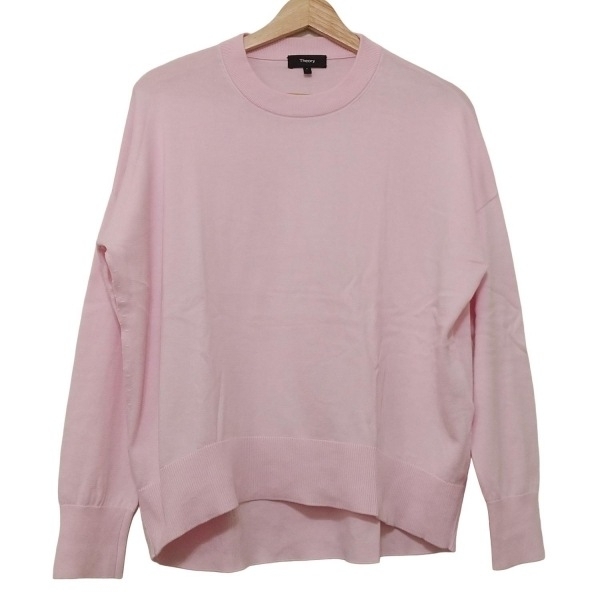 セオリー theory 長袖セーター/ニット サイズP M - ライトピンク レディース クルーネック 美品 トップス_画像1