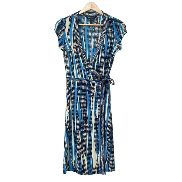 ビーシービージーマックスアズリア BCBGMAXAZRIA サイズXXS XS - ライトブルー×黒×ベージュ レディース ワンピース_画像1