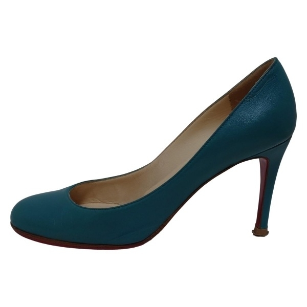 クリスチャンルブタン CHRISTIAN LOUBOUTIN パンプス 35 1/2 - レザー ブルーグレー レディース アウトソール張?zhí)鏈g 靴
