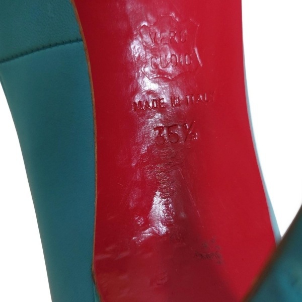 クリスチャンルブタン CHRISTIAN LOUBOUTIN パンプス 35 1/2 - レザー ブルーグレー レディース アウトソール張?zhí)鏈g 靴