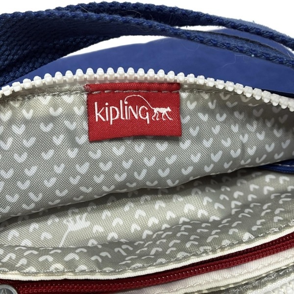 キプリング Kipling ショルダーバッグ - レッド×ネイビー×白 バッグ_画像8