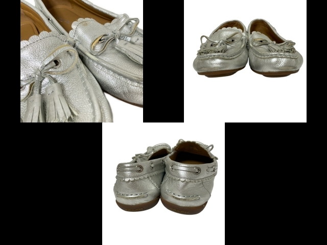 コーチ COACH ローファー US6.5B - レザー シルバー レディース リボン/タッセル 靴_画像10