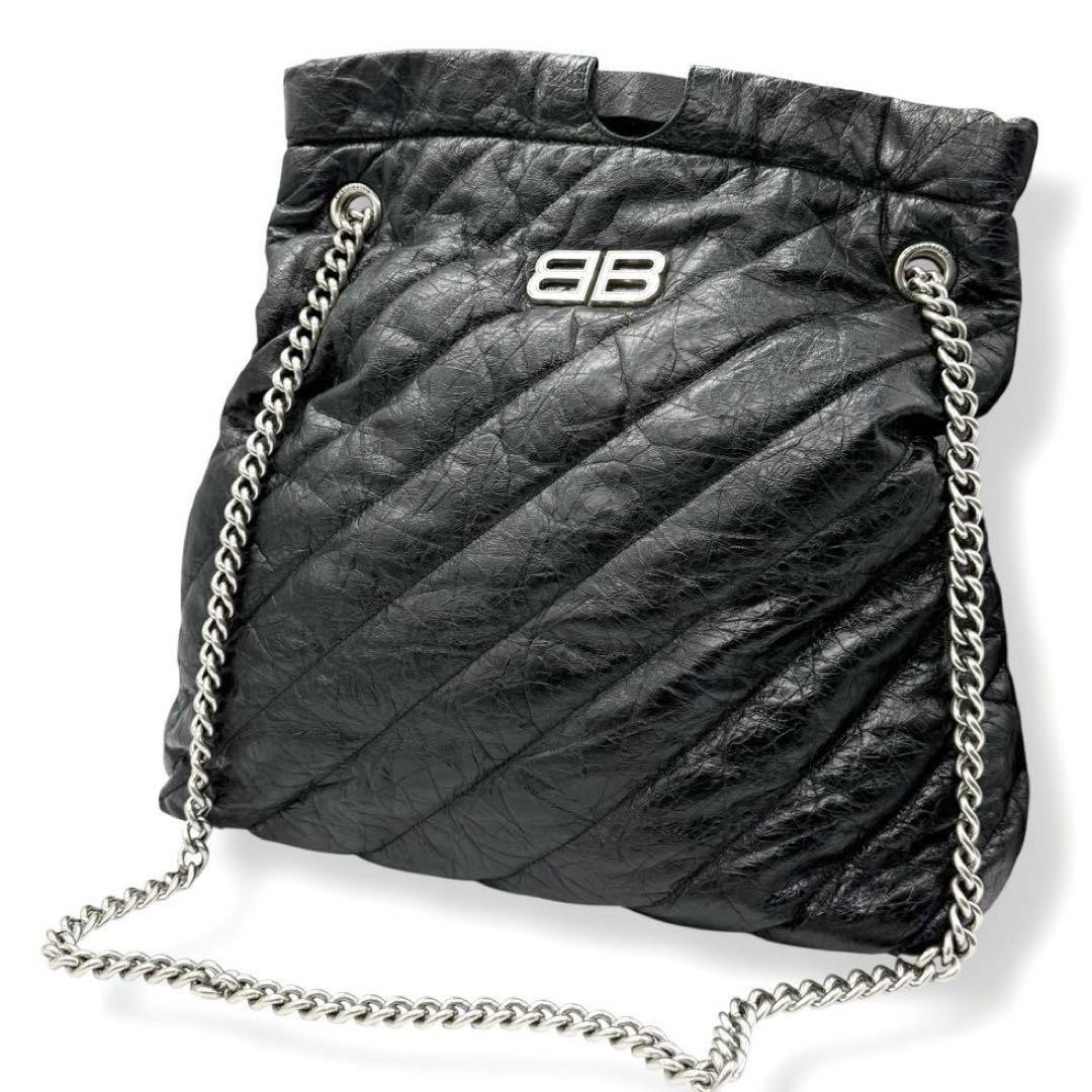 BALENCIAGA/クラッシュXSチェーンキルティングバッグ 未使用 バレンシアガ クラッシュトート 2way ショルダーバッグ