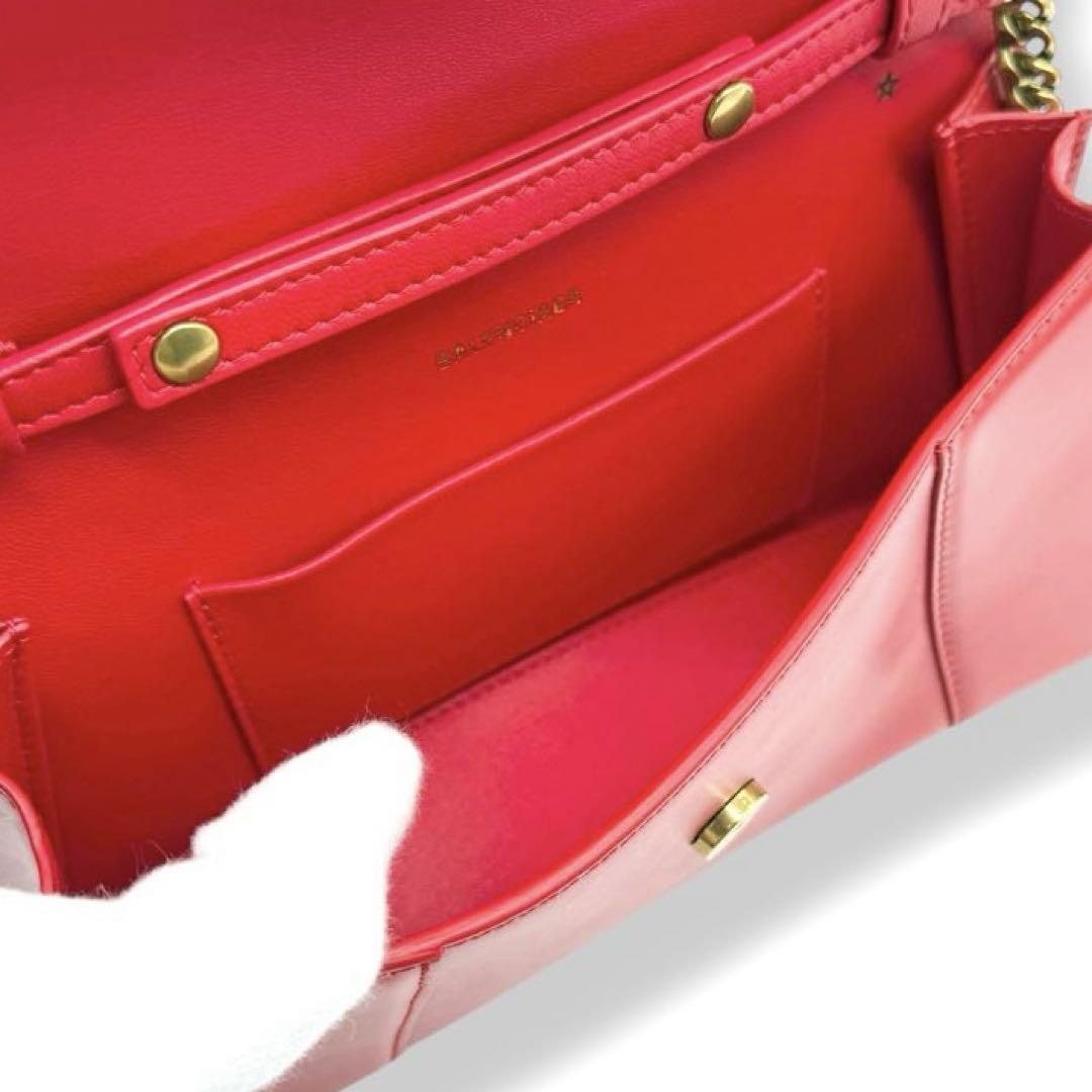 【BALENCIAGA】 スモール ロデオ ショルダーバッグ レッド バレンシアガ チェーンショルダーバッグ アワーグラス レッド