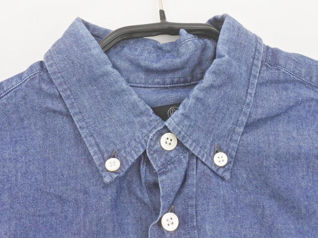 ネコポスOK BEAUTY & YOUTH ビューティ&ユース ユナイテッドアローズ ボタンダウン シャツ sizeS/紺 ■◆ ☆ fga1 メンズ_画像4