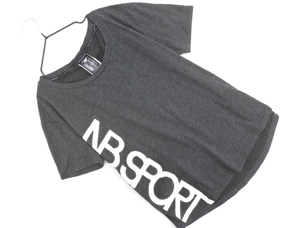 ネコポスOK New Balance ニューバランス プリント Tシャツ sizeS/チャコール ■◆ ☆ fga1 レディース