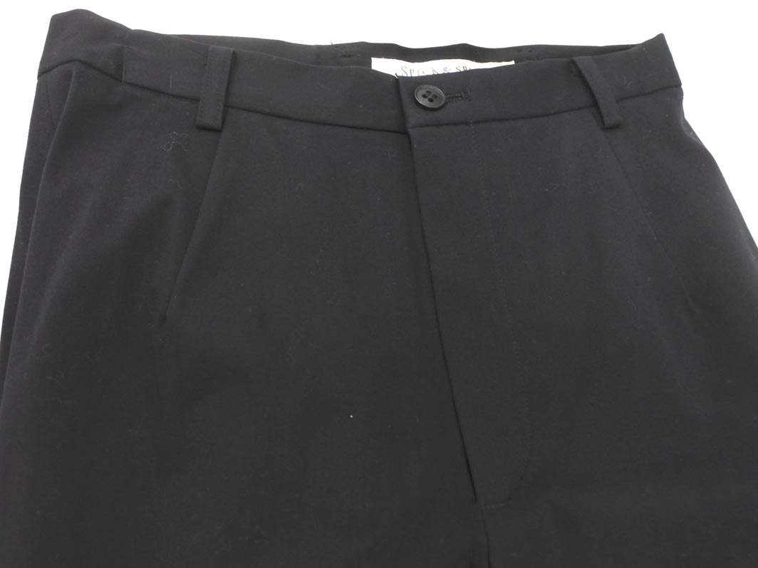 Spick & Span スピック＆スパン ストレッチ ストレート パンツ size36/黒 ■■ ☆ fga2 レディース