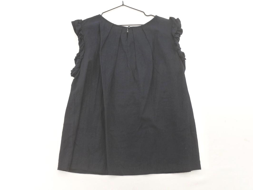 кошка pohs OK Techichi Te chichi linen. оборка безрукавка блуза рубашка sizeM/ темно синий #* * fga2 женский