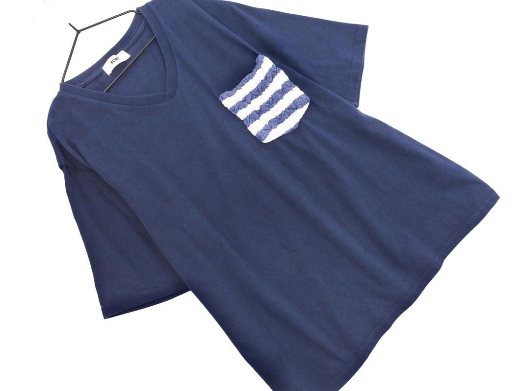 RCWB ロデオクラウンズワイドボール ポケット カットソー sizeF/紺 ■◆ ☆ fga2 レディース_画像1