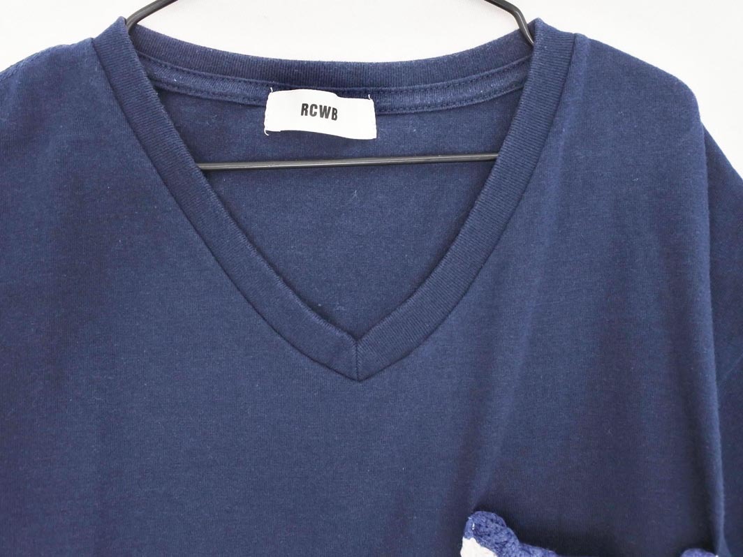 RCWB ロデオクラウンズワイドボール ポケット カットソー sizeF/紺 ■◆ ☆ fga2 レディース_画像2