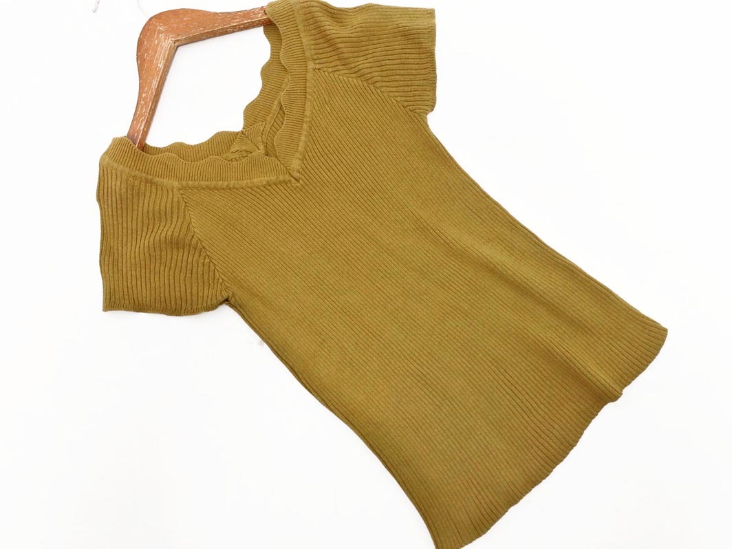  кошка pohs OK FREE*S MART свободный z mart дизайн summer вязаный свитер sizeFR/ хаки #* * fga2 женский 