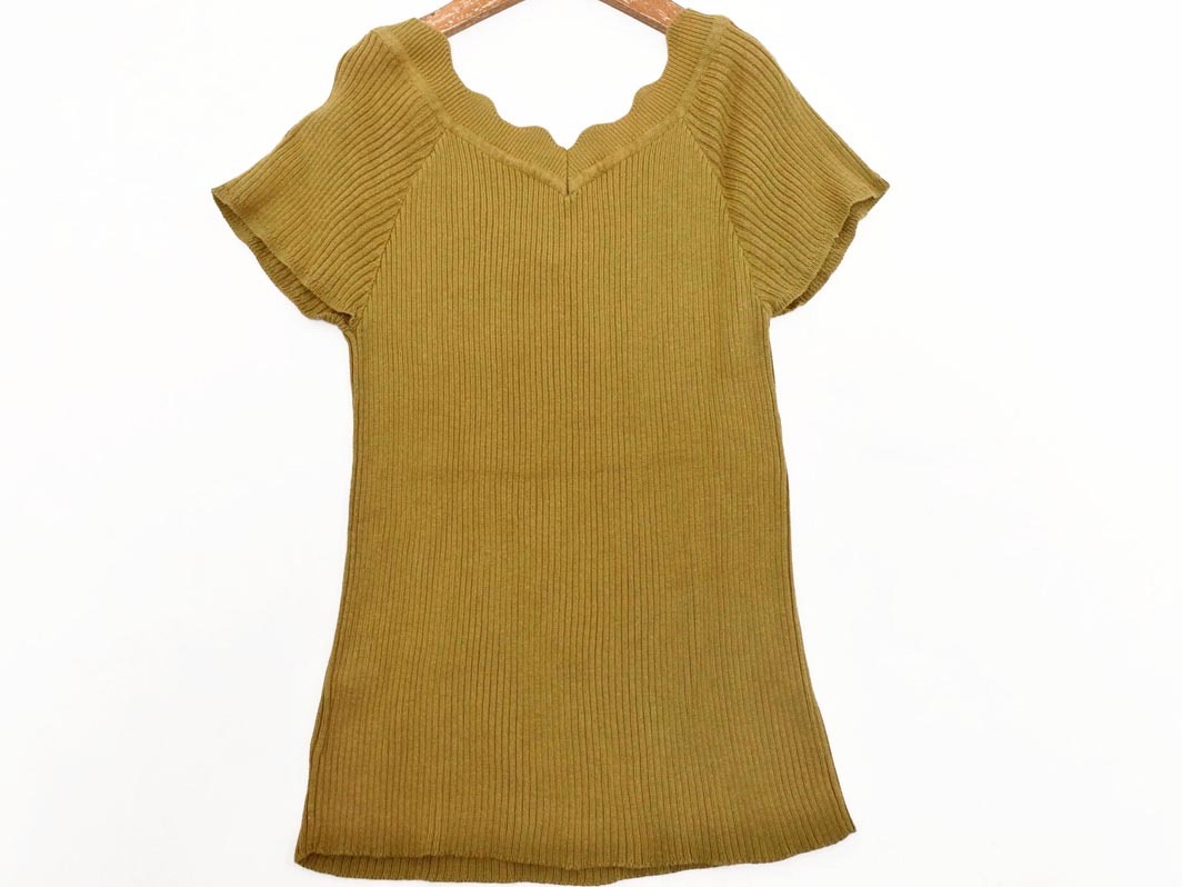  кошка pohs OK FREE*S MART свободный z mart дизайн summer вязаный свитер sizeFR/ хаки #* * fga2 женский 