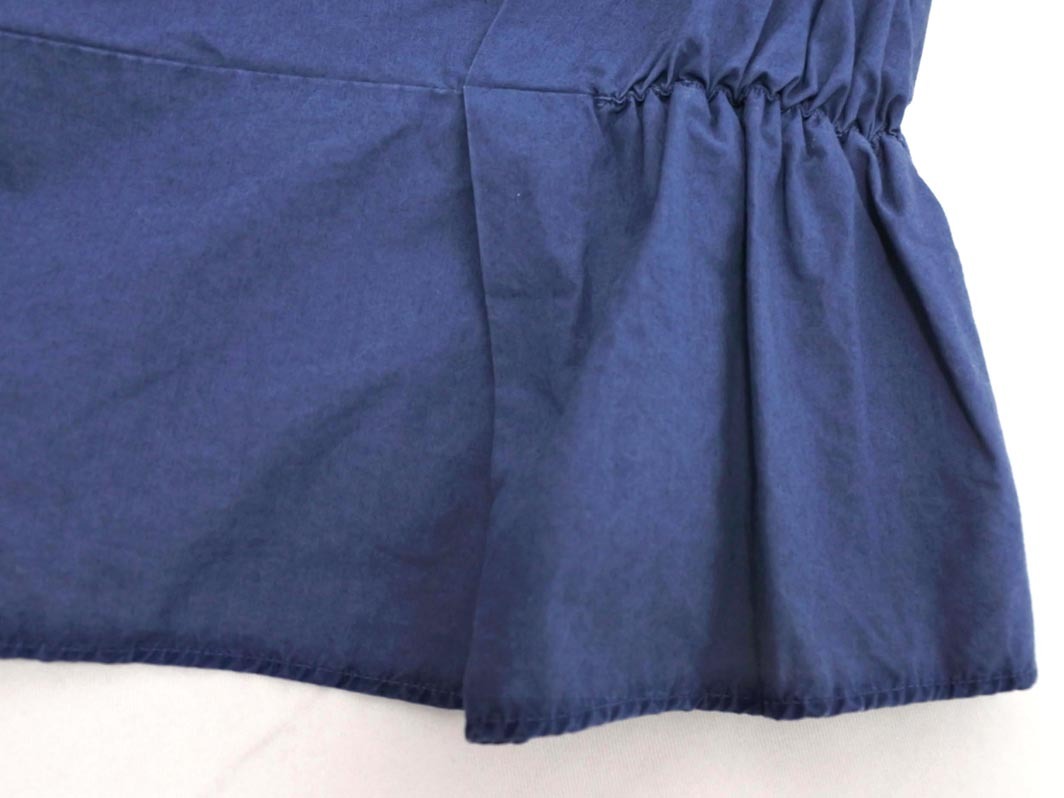 ネコポスOK MACPHEE マカフィー トゥモローランド オフショルダー ペプラム ブラウス シャツ size38/紺 ■◆ ☆ fga3 レディース_画像4