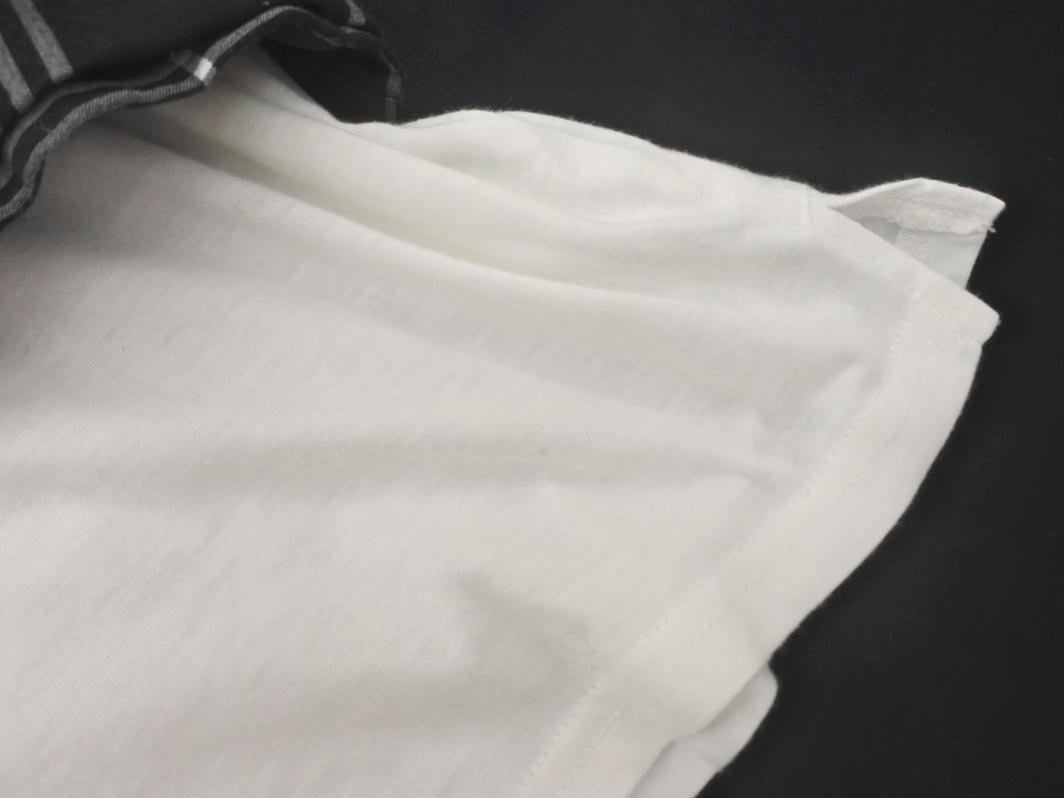 ネコポスOK AZUL BY MOUSSY アズールバイマウジー フェイクレイヤード カットソー sizeM/白ｘ黒 ■◆ ☆ fga3 レディース_画像2