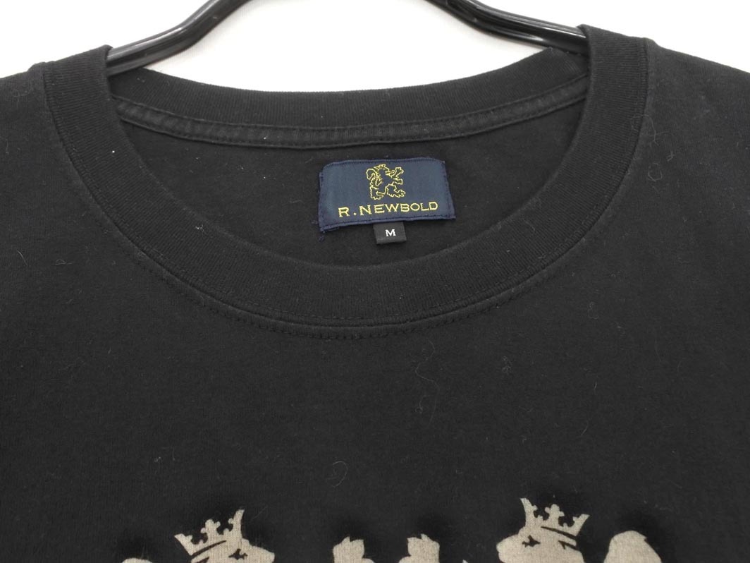 R.NEWBOLD アールニューボールド プリント Tシャツ sizeM/黒 ■◆ ☆ fga4 メンズ
