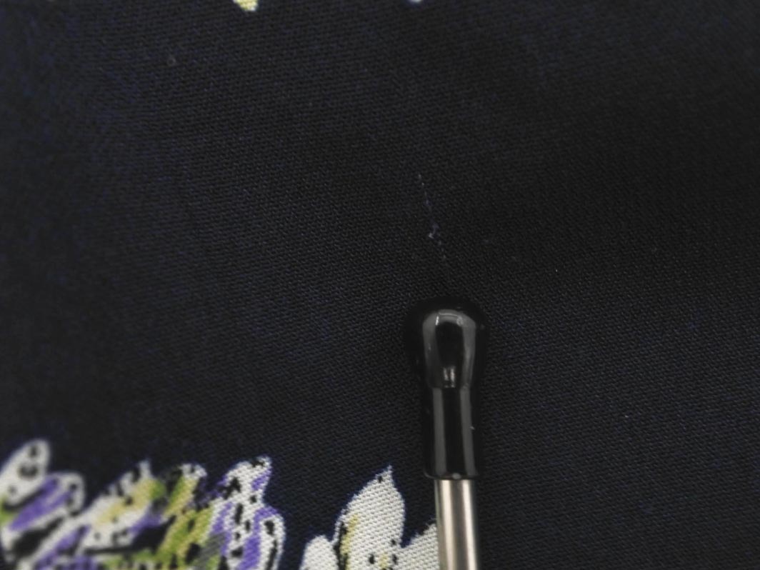 AS KNOW AS アズノゥアズ 花柄 フレア ワンピース 紺 ■◆ ☆ fga3 レディース_画像8