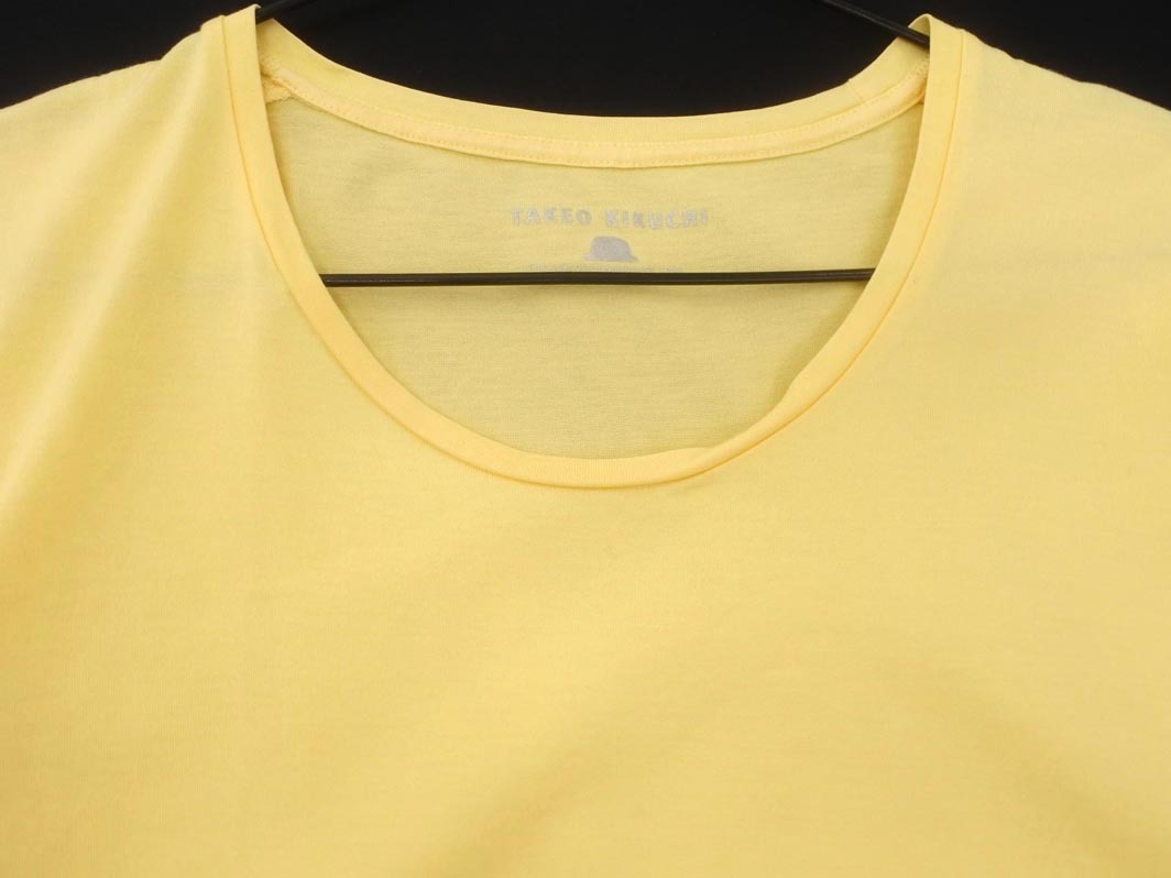 TAKEO KIKUCHI タケオキクチ Uネック Tシャツ size2/黄色 ■◆ ☆ fga7 メンズ_画像2