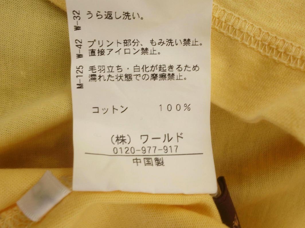 TAKEO KIKUCHI タケオキクチ Uネック Tシャツ size2/黄色 ■◆ ☆ fga7 メンズ_画像5