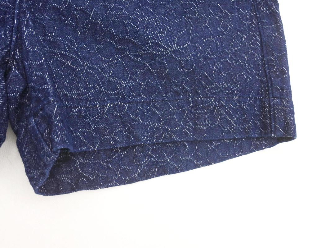 niko and ニコ アンド 花柄 ショート デニムパンツ sizeL/紺 ■◆ ☆ fga7 レディース_画像2