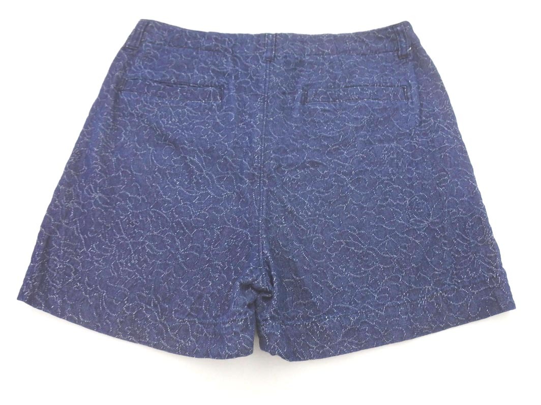 niko and ニコ アンド 花柄 ショート デニムパンツ sizeL/紺 ■◆ ☆ fga7 レディース_画像4