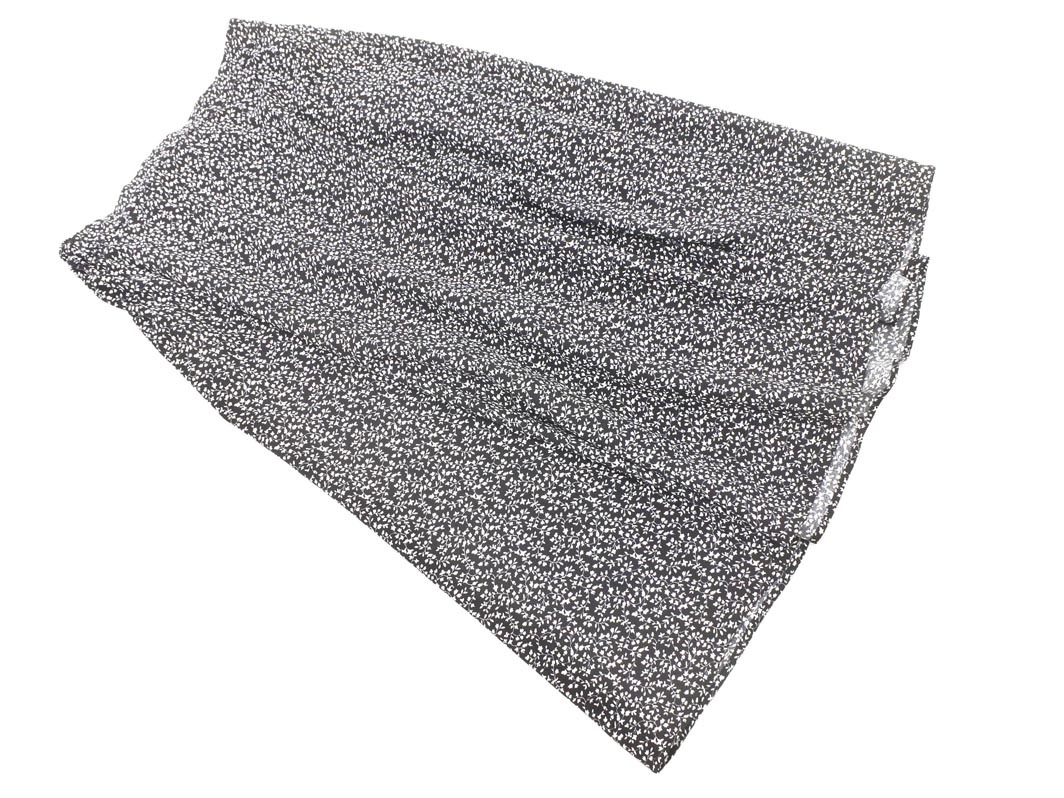 MELROSE メルローズ 総柄 ロング スカート 白x黒 ■■ ☆ fga7 レディース_画像1