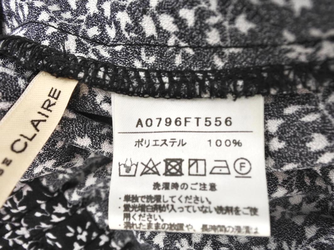 MELROSE メルローズ 総柄 ロング スカート 白x黒 ■■ ☆ fga7 レディース_画像6