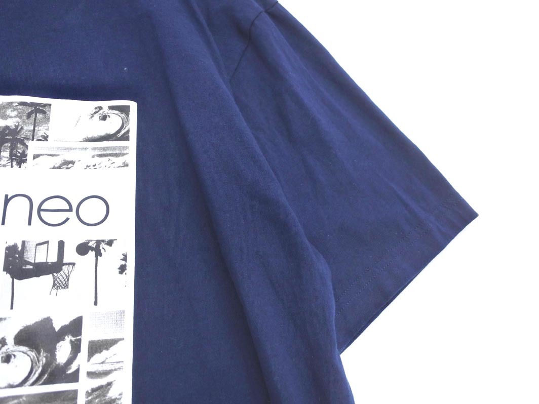 adidas アディダス neo プリント カットソー size0/紺 ■◆ ☆ fga8 レディース_画像3