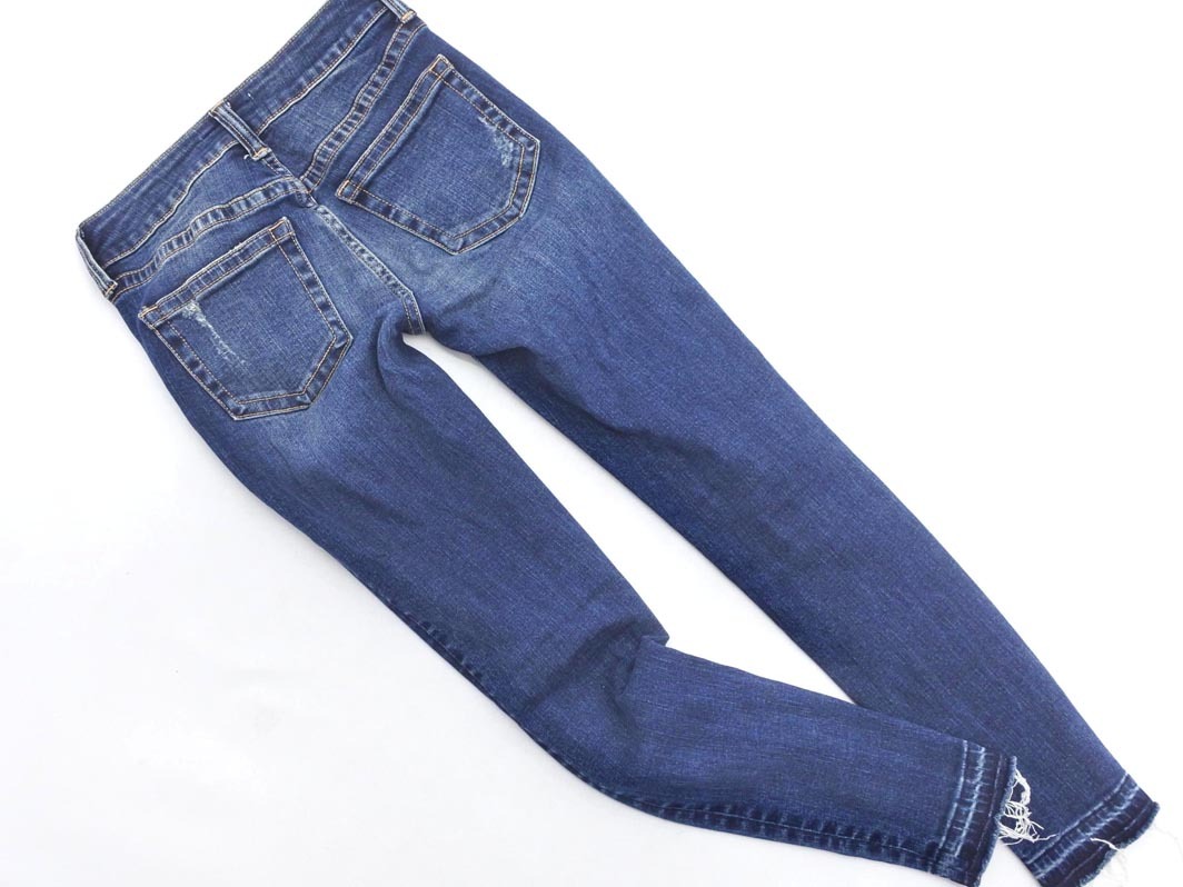 AZUL BY MOUSSY アズールバイマウジー ダメージ加工 ストレッチ デニムパンツ sizeXS/インディゴ ■■ ☆ fga8 レディース_画像5