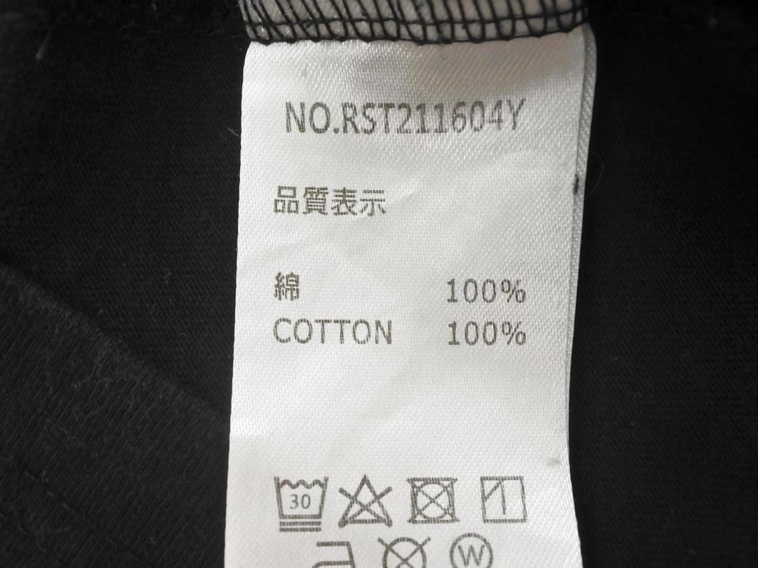 ネコポスOK ROXY ロキシー プリント Tシャツ sizeM/黒 ■◆ ☆ fga8 レディース_画像6