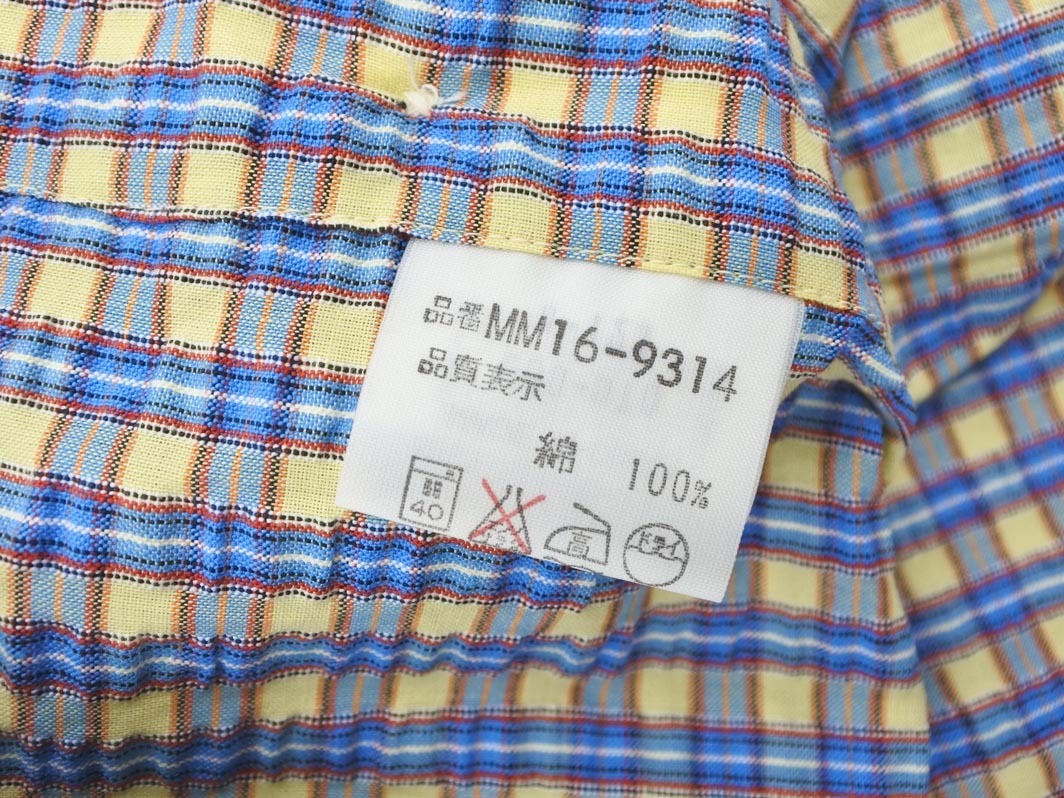 McGregor マックレガー チェック シャツ sizeM/黃ｘ青 ■◆ ☆ fga8 メンズ