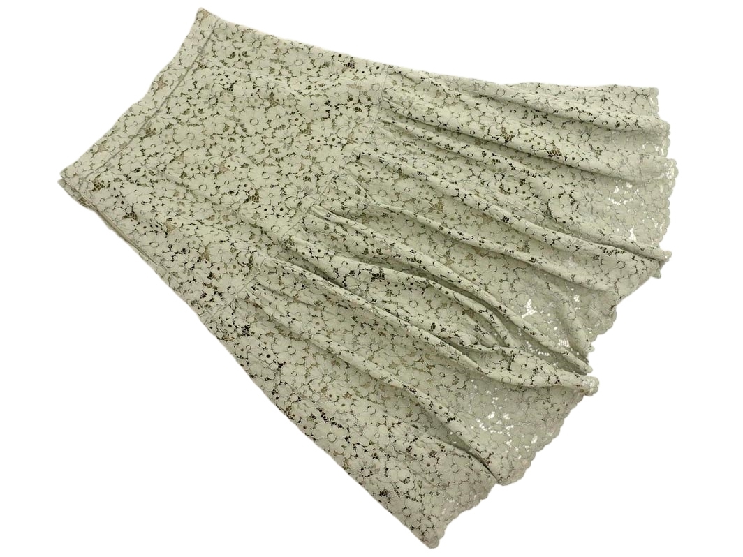 KUMIKYOKU 組曲 総レース スカート size2/カーキ ■◆ ☆ fga9 レディース