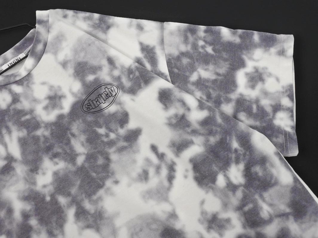 INGNI イング バックプリント タイダイ ビッグシルエット Tシャツ sizeM/白ｘグレー ■◆ ☆ fga9 レディース_画像3