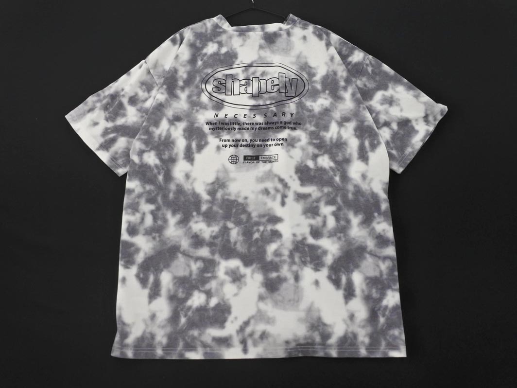 INGNI イング バックプリント タイダイ ビッグシルエット Tシャツ sizeM/白ｘグレー ■◆ ☆ fga9 レディース_画像6