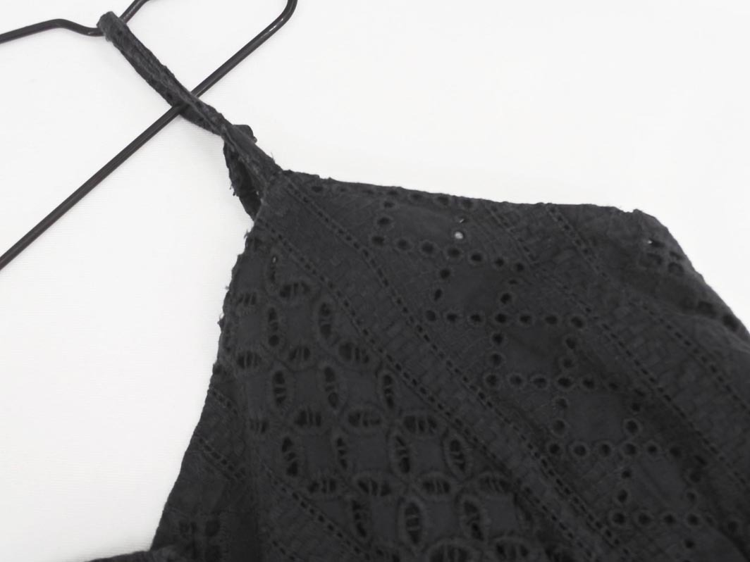 Heather ヘザー カットワークレース キャミソール ワンピース 黒 ◇■ ☆ fgb0 レディース_画像3