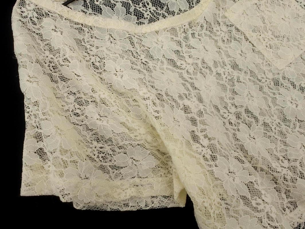ネコポスOK INGNI イング 総レース ブラウス シャツ sizeM/オフホワイト ■◆ ☆ fgb0 レディース