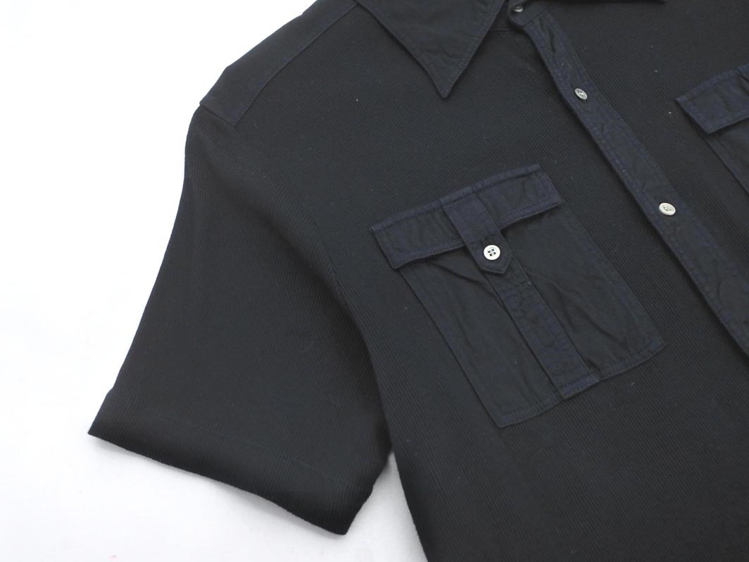 23 район HOMME Homme ребра переключатель рубашка size46/ чёрный #* * fgb4 мужской