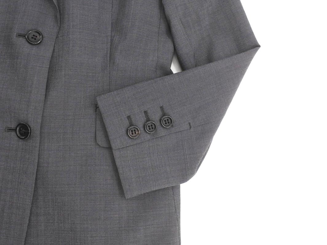 23 район шелк . tailored jacket size32/ серый ## * fgb4 женский