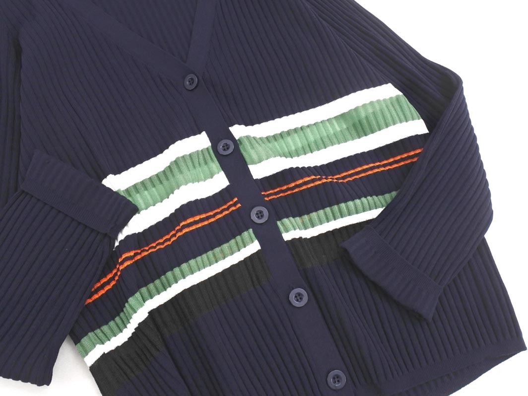 ROPE ロペ ボーダー ニット カーディガン size38/紺 ■◇ ☆ fgb4 レディース_画像2