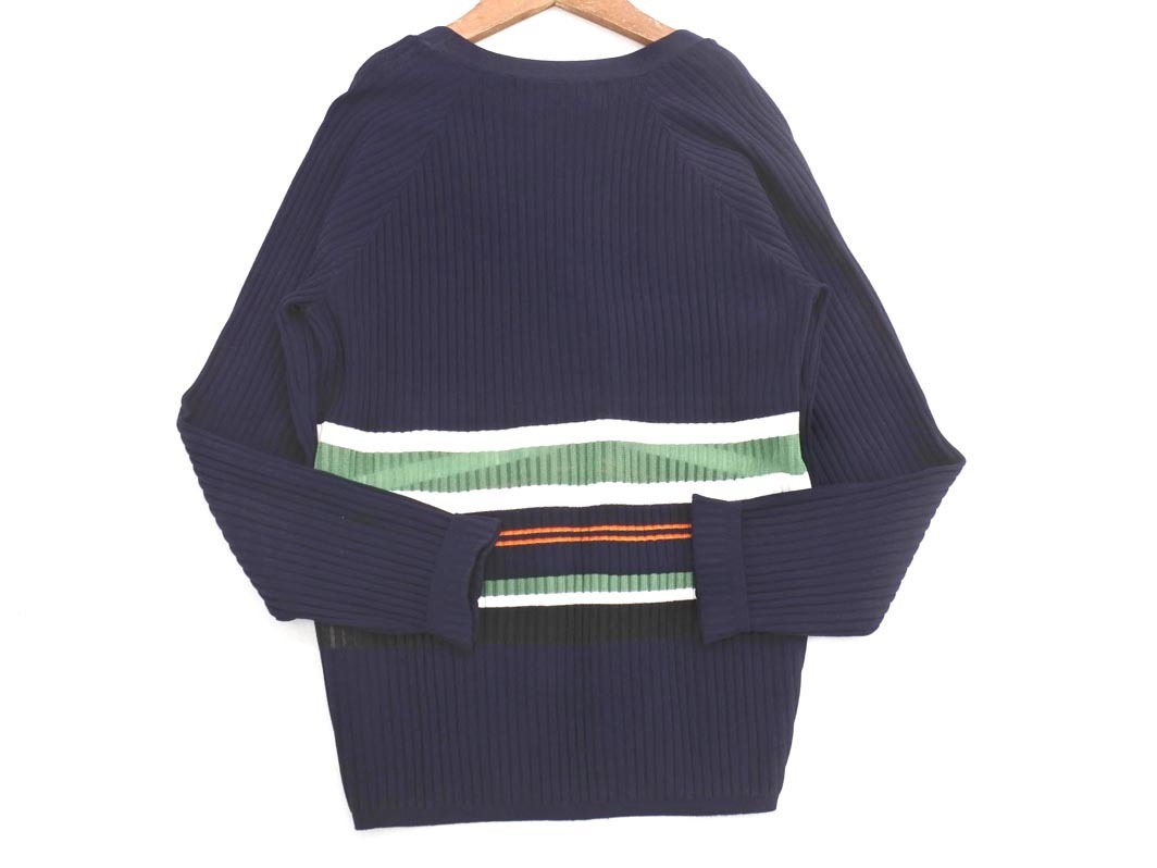 ROPE ロペ ボーダー ニット カーディガン size38/紺 ■◇ ☆ fgb4 レディース_画像4