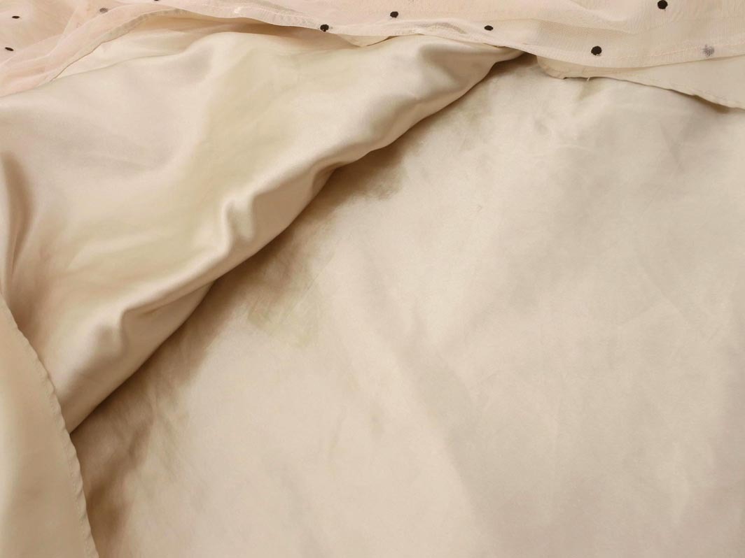 Apuweiser-riche アプワイザーリッシェ ドット柄 チュール ロング スカート size2/ベージュ ■◇ ☆ fgb4 レディース_画像3