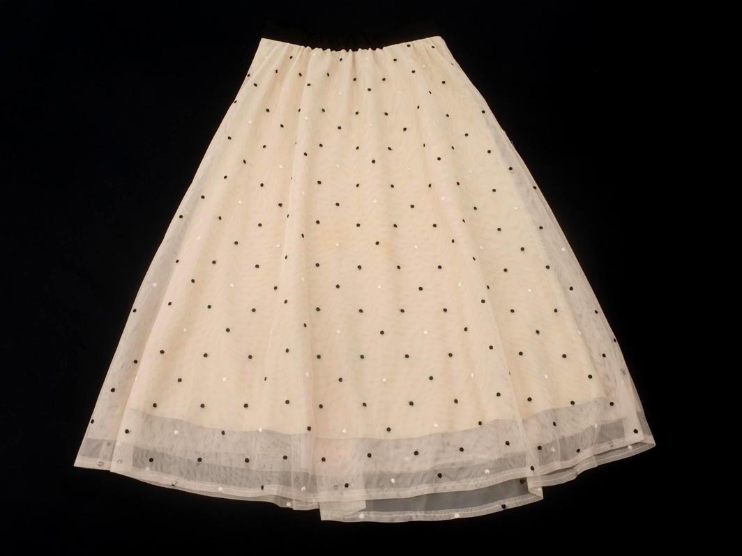 Apuweiser-riche アプワイザーリッシェ ドット柄 チュール ロング スカート size2/ベージュ ■◇ ☆ fgb4 レディース_画像5