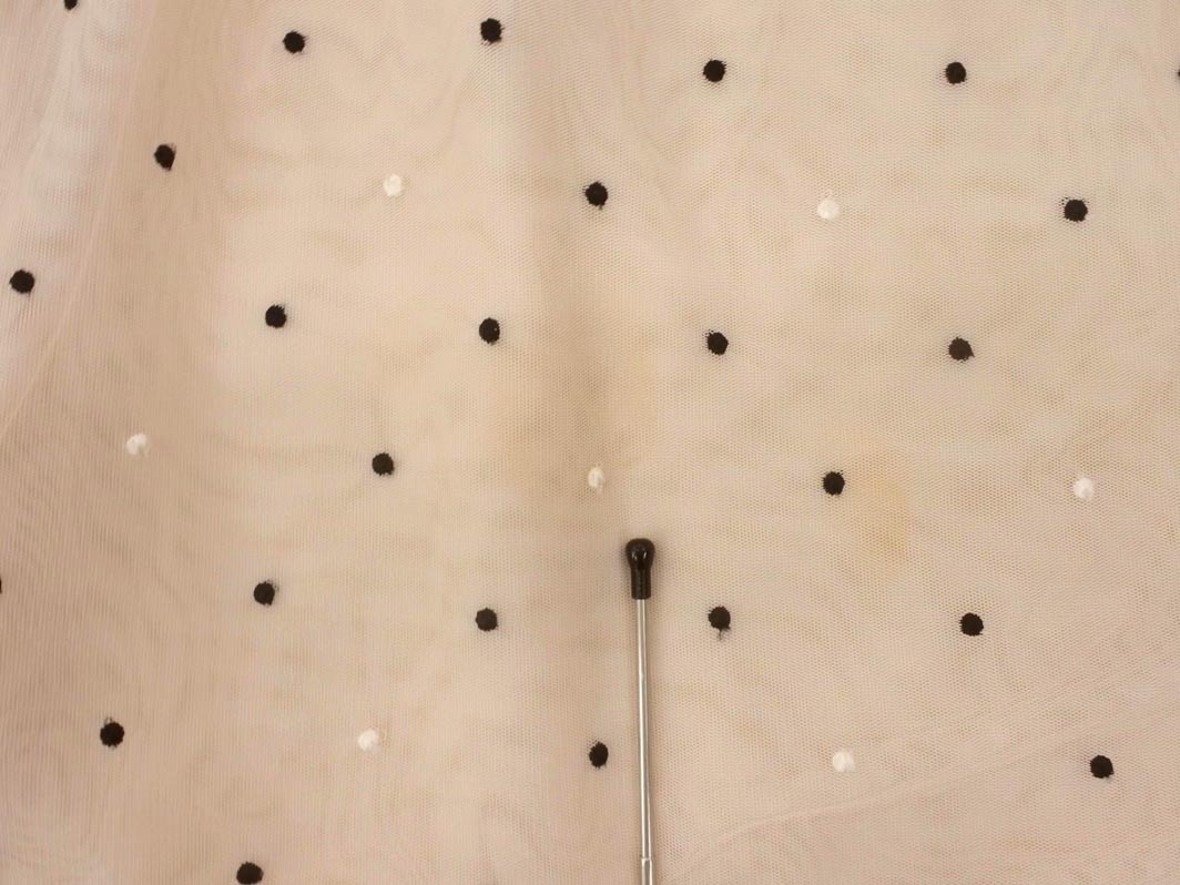 Apuweiser-riche アプワイザーリッシェ ドット柄 チュール ロング スカート size2/ベージュ ■◇ ☆ fgb4 レディース_画像7