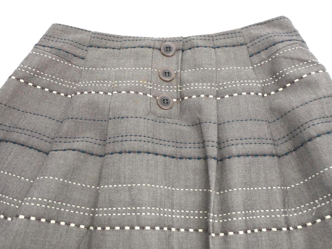 ネコポスOK COMME CA MODELS コムサモデルズ フレア スカート sizeM/グレー ■■ ☆ fgb4 レディース