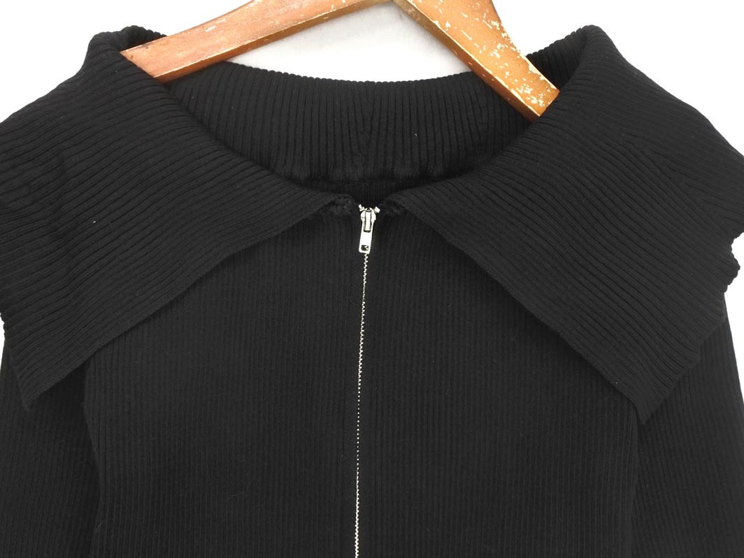 INGNI крыло Zip выше ребра кардиган sizeM/ чёрный #* * fgb5 женский 