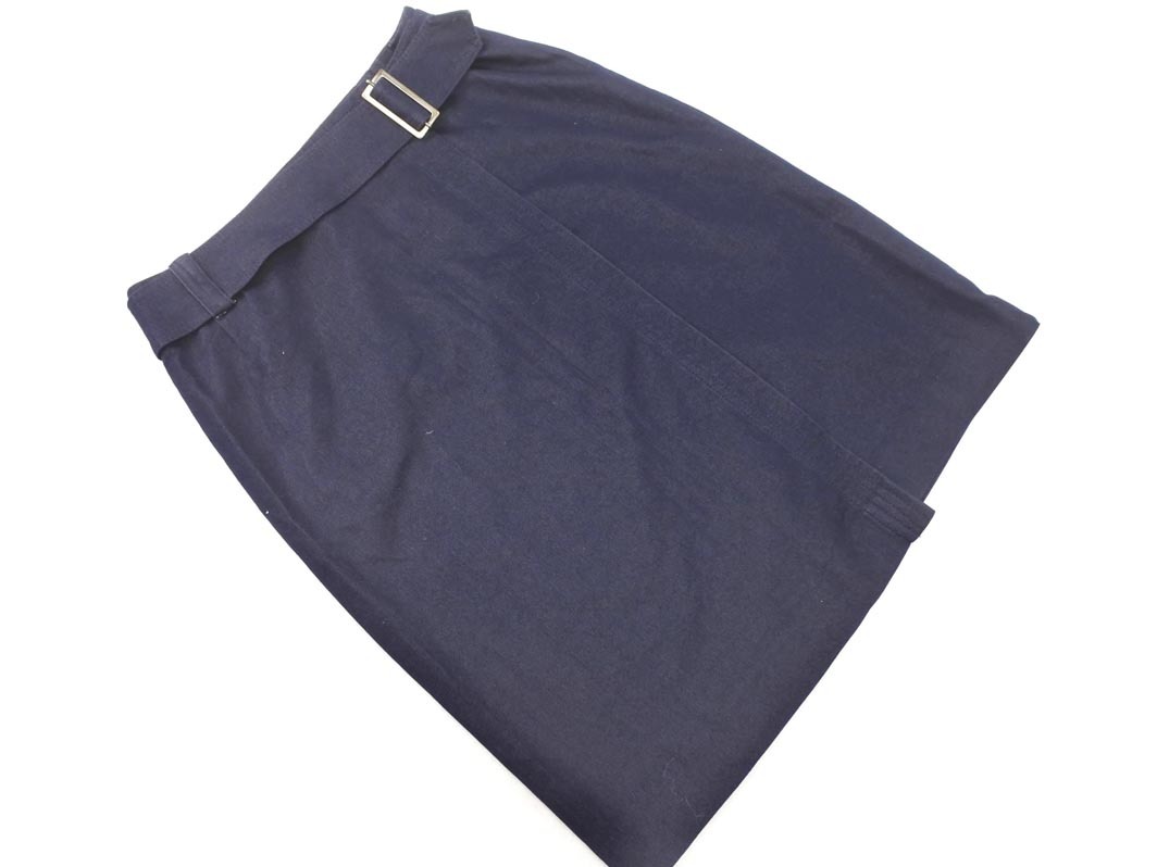 KUMIKYOKU 組曲 巻き ラップ スカート size1/紺 ■■ ☆ fgb5 レディース